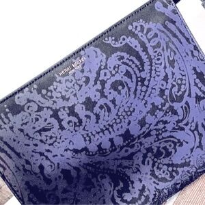 Henri Bendel EXCLUSIVE Luxury WEST 57th Damask Saffaino Leather Clutch